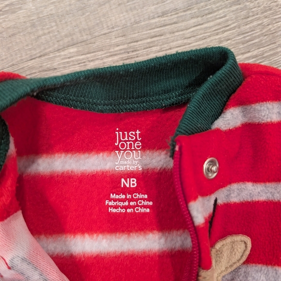 Reindeer 2 way zipper newborn onesie - Picture 7 of 7